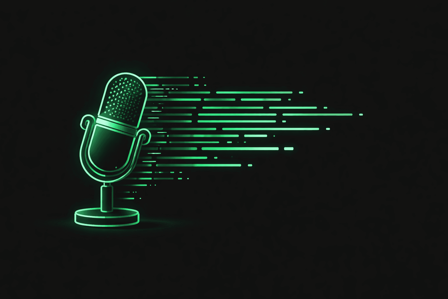Free podcast transcription tool Podskrift - microphone to text