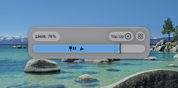 AlDente charge limit on Setapp for MacBook battery