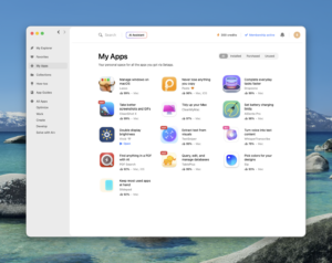 Setapp app catalogue showing installed Mac apps